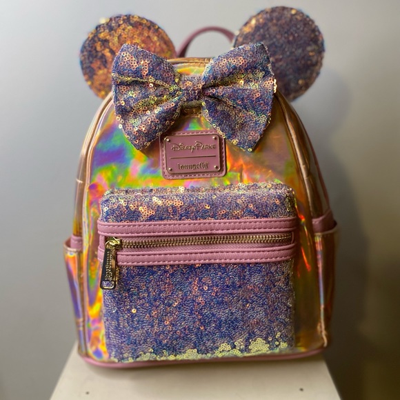 *NEW* PINK CHROME SEQUENCED LOUNGE FLY BACKPACK - Picture 1 of 3